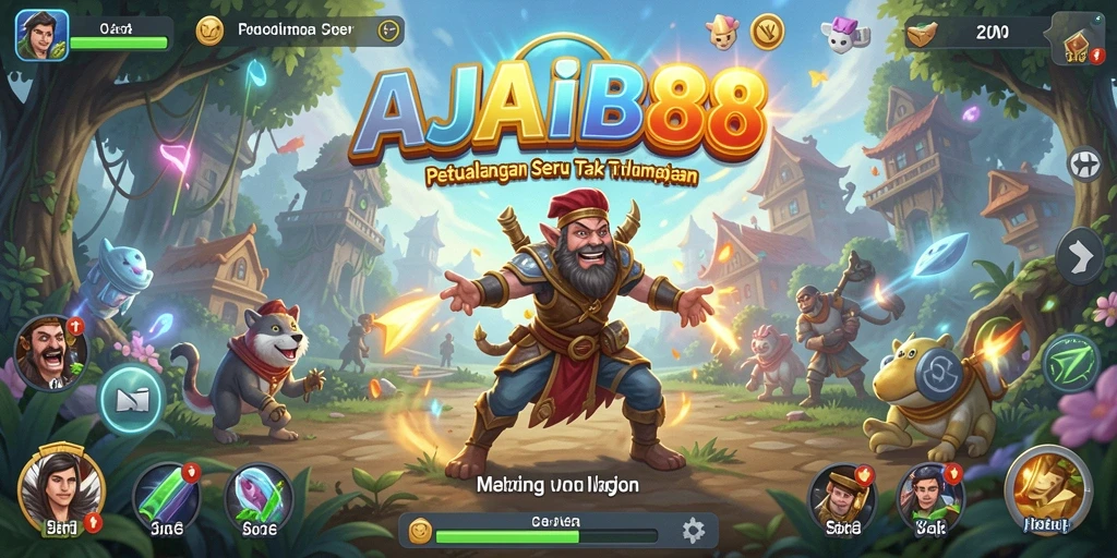 Tangkapan layar game AJAIB88 menampilkan petualangan seru dan dunia yang menakjubkan.