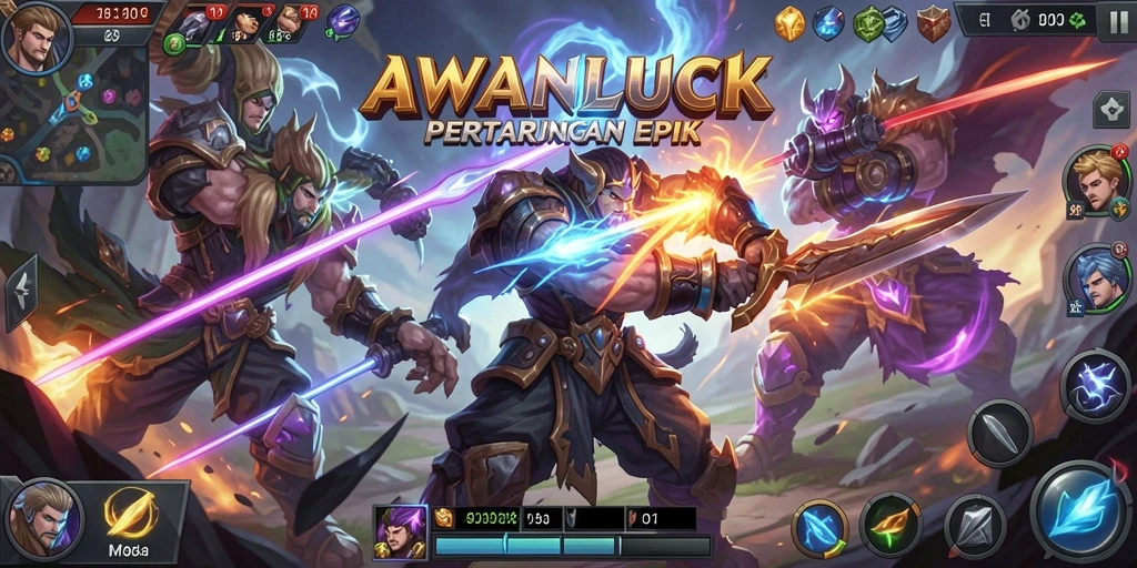 Tampilan gameplay seru di AWANLUCK yang mendebarkan.