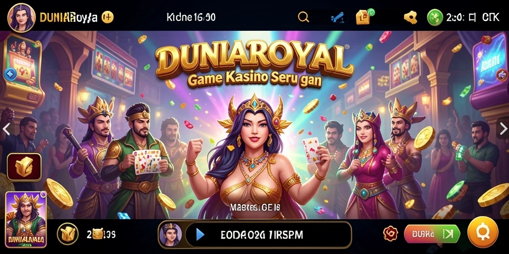 Tampilan menarik saat bermain DUNIAROYAL dengan tema Kasino.