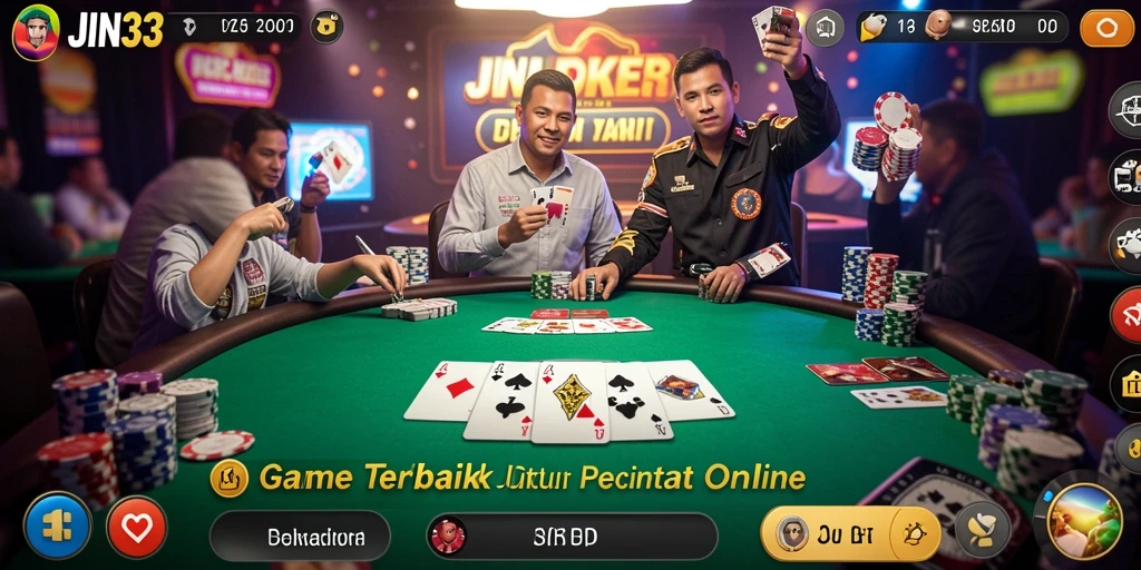 Tangkapan layar <strong>JIN33</strong> menunjukkan gameplay seru dan interaktif Poker.
