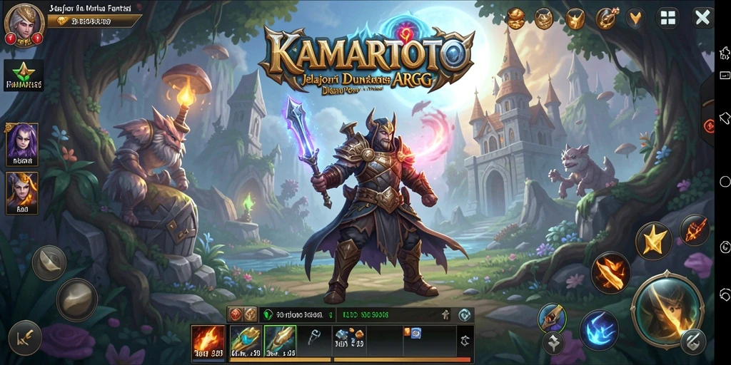 Tampilan gameplay ARPG KAMARTOTO yang memukau di dunia fantasi.