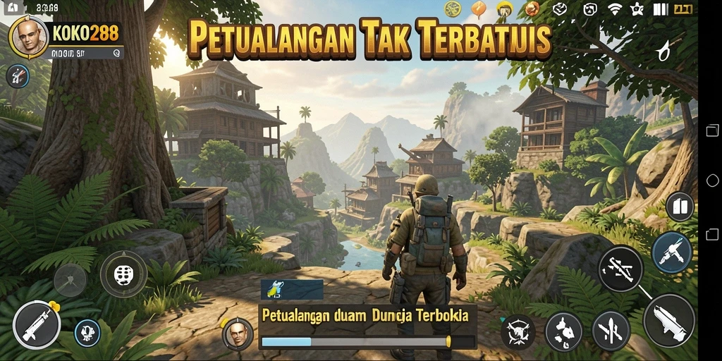 Gameplay KOKO288 yang menampilkan dunia terbuka yang luas dan menawan.