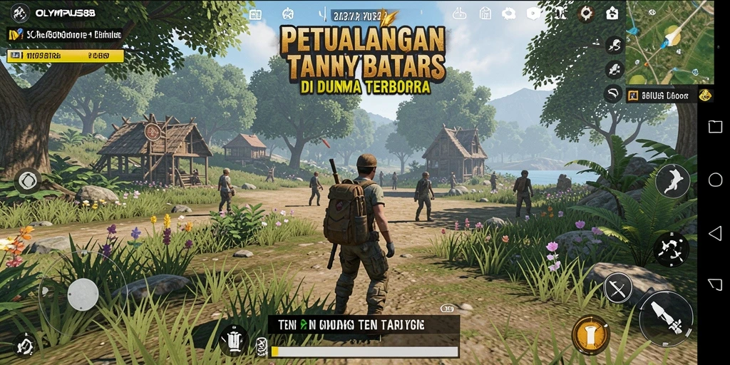 Tampilan gameplay OLYMPUS88 menunjukkan eksplorasi di dunia terbuka.
