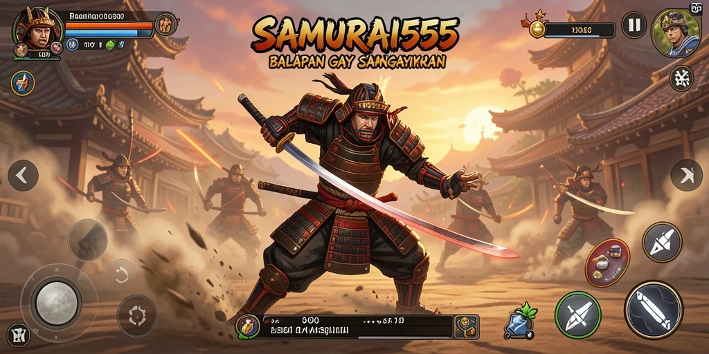 Gameplay balapan menegangkan di SAMURAI555 dengan grafis yang menawan.