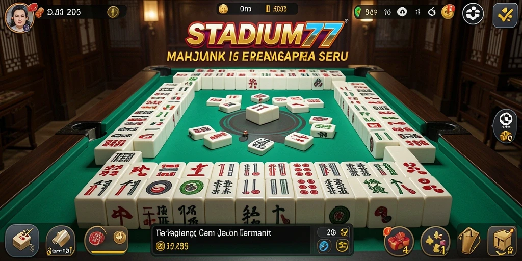 Screenshot gameplay STADIUM77 menampilkan aksi seru permainan Mahjong.