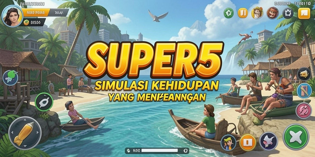 Tampilan gameplay yang interaktif dan menarik dari SUPER5.