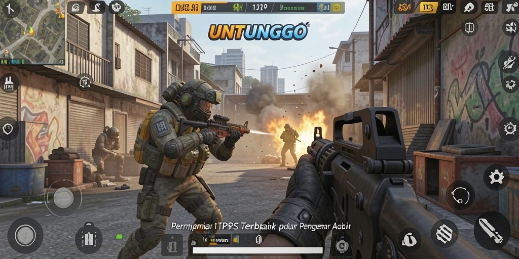 Tampilan seru dari gameplay <strong>UNTUNGGO</strong> yang epik di battlefield.
